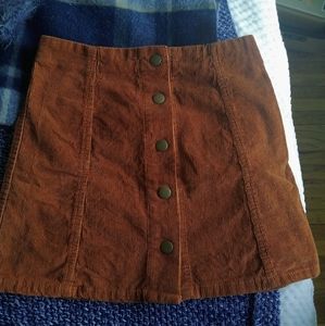 Topshop Corduroy Mini Skirt